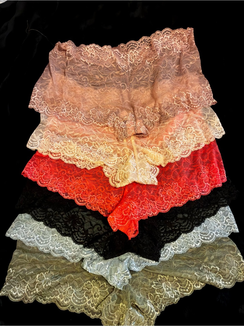 6 pair Never worn Lace Boyshort - Multi Color Lace Women Intimates